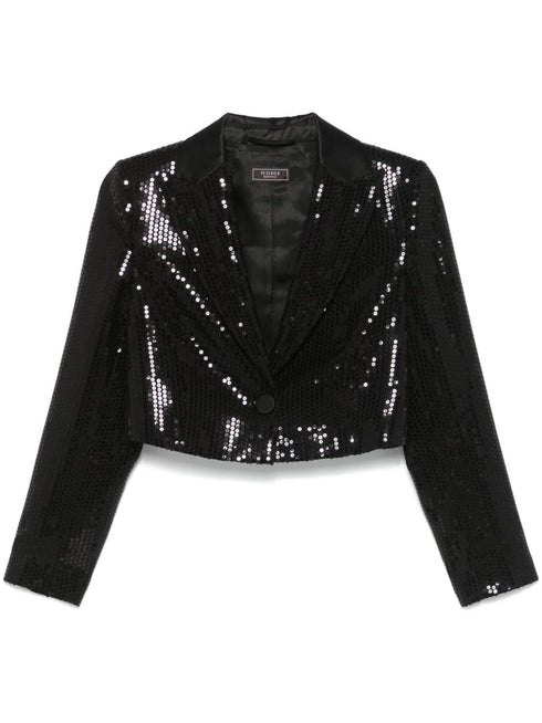 sequinned cropped blazer